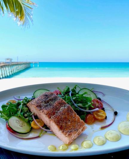 Fins at Sharky's view, Venice Pier