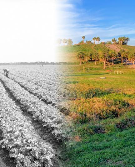The Celery Fields in 1930 and today (Photo: State Archives of Florida)
