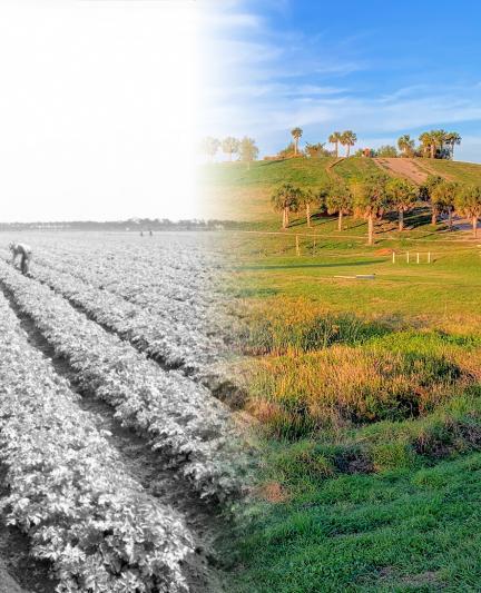 The Celery Fields in 1930 and today (Photo: State Archives of Florida)