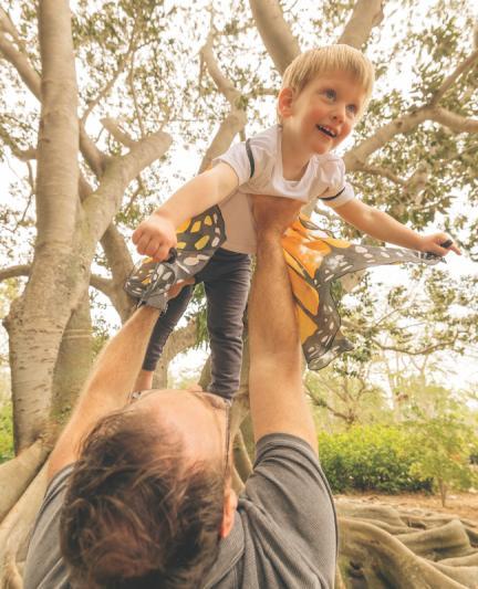 family at selby gardens on halloween