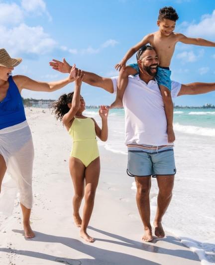 sarasota family on the beach