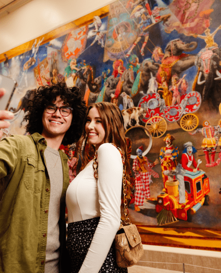 couple taking selfie at the ringling