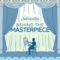 In illustration of a person painting on a stage