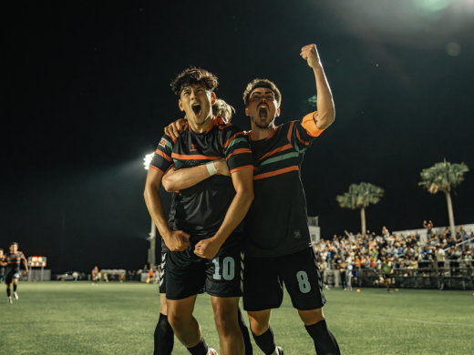Paradise players celebrating a goal