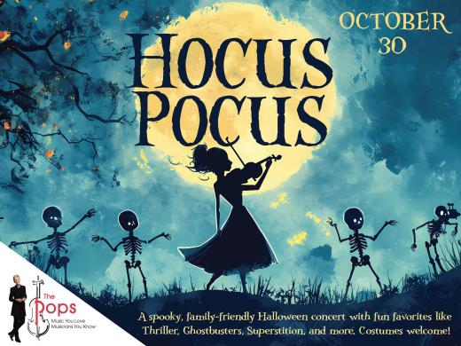 A spooky, family-friendly Halloween concert with fun favorites like Thriller, Ghostbusters, Superstition, and more. Costumes welcome!