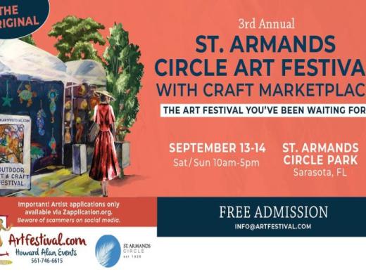 3rd Annual St. Armands Circle Art Festival with Craft Marketplace