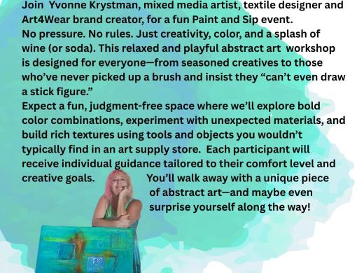 Sip & Splash: Abstract Art Workshop even for the 'I am Not-An-Artist'