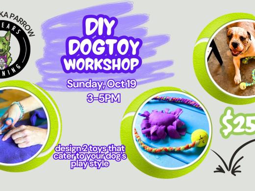 Led by Laska at All Ears Training DIY Dog Toy Workshop