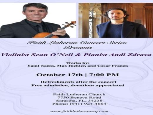 Violinist Sean O'Neil and Pianist Andi Zdrava