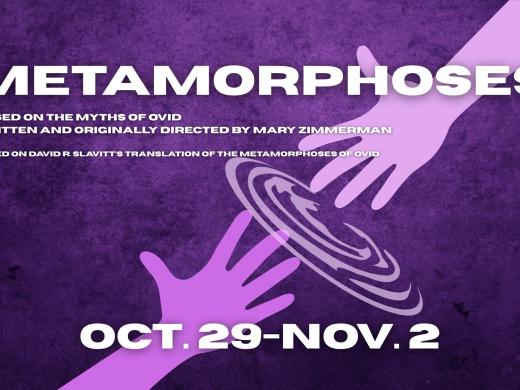 the words "metamorphoses" with the dates October 29th to November 2nd