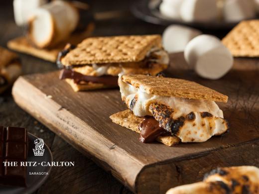 S'mores at The Ritz-Carlton Beach Club