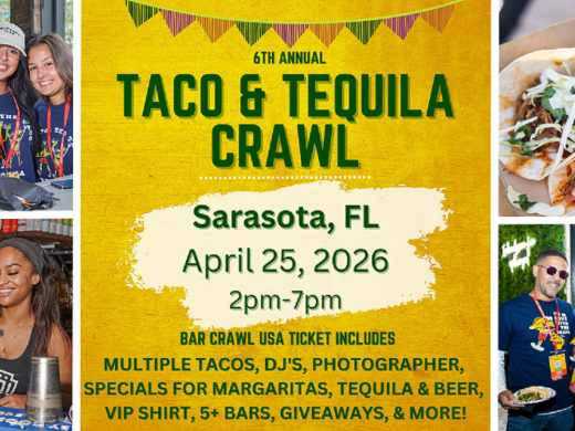 Tacos, margs, tequila shots, and more. Come join the ultimate fiesta!