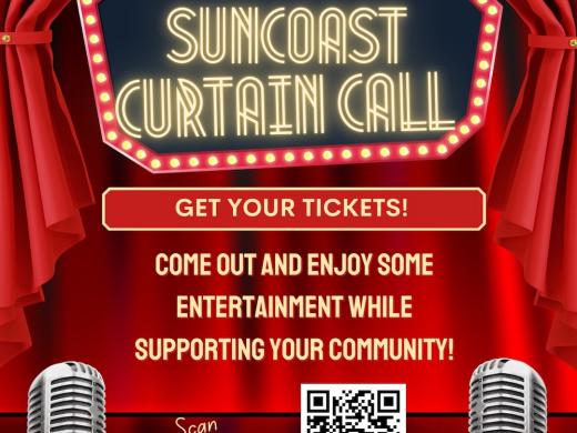 Flyer for the Suncoast Curtain Call