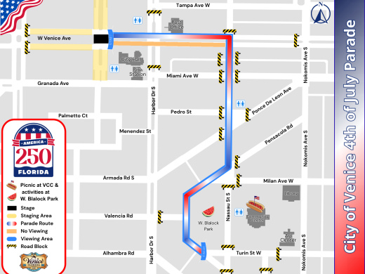 July 4th Parade Map 