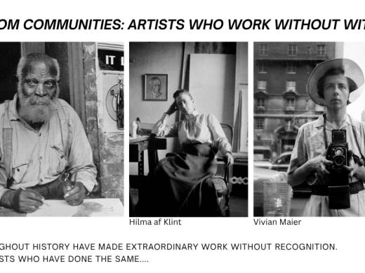 Bedroom Communities Website Banner images of underrecognized artists