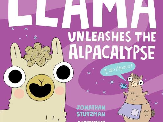 The cover of the children's book Lama Unleashes the Apocalypse.