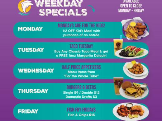 Check out our new Daily Specials at The Deck! Check out our new Daily Specials at The Deck! Photo