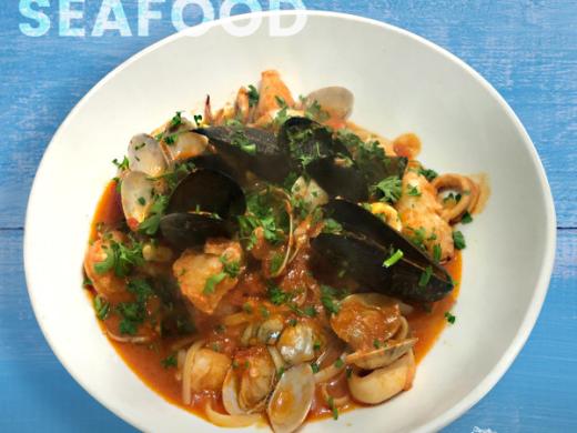 Linguine Seafood - Shrimp, mussels, clams, calamari, shrimp with tomatoes, white wine, olive oil, garlic, crushed pepper. Frutti di mare! Photo 3