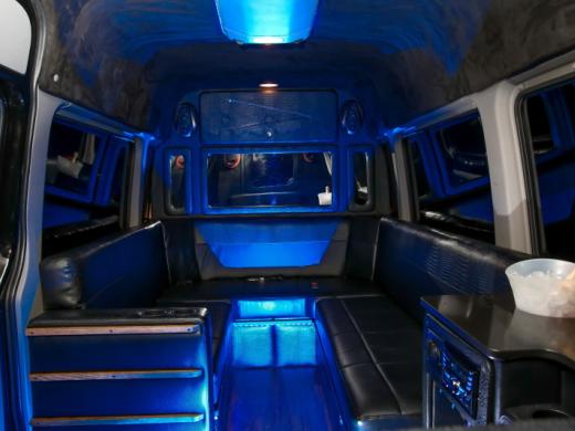 Sprinter Limo Seating - Sprinter Perimeter Seating and Bar Photo 3