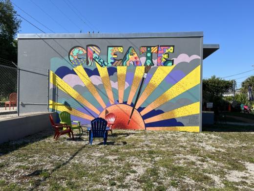 Interactive Mural - Fun photo op and mural on side of Creative Liberties Artist Studios and Gallery in the Limelight District of downtown Sarasota. Photo 2