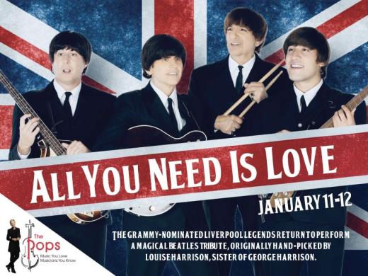 All You Need is Love - Beatles Tribute - The Pops Orchestra welcomes the Liverpool Legends back to our stage! This internationally acclaimed Beatles tribute band was hand-picked by Louise Harrison ... Photo 6