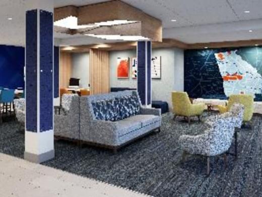 Holiday Inn Express Lobby - Hotel just opened March 2024 with a beautiful inviting lobby and business center equipped with a computer and printer. Photo 2