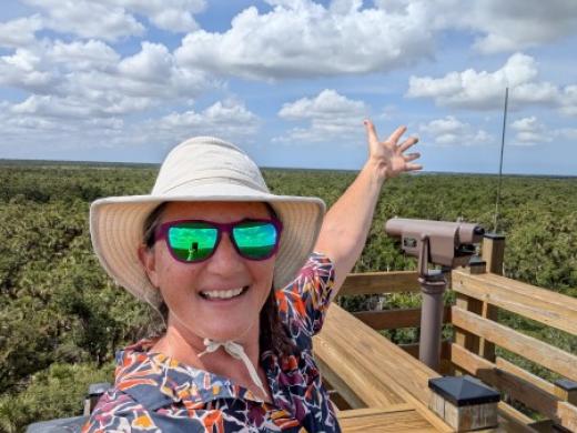 Selfie on canopy walk - The view from the tower in Myakka Photo 2