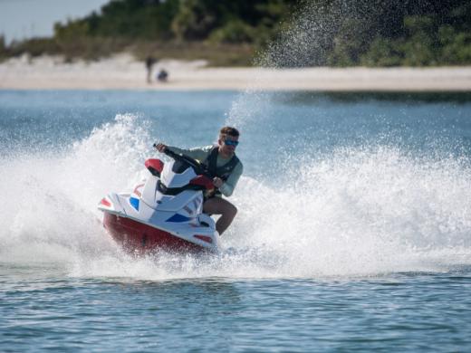 Jet Ski Rentals / Watersports - Guests race across the beautiful waters of Siesta Key during an exciting jet ski adventure along Florida’s Gulf Coast. With crystal-clear water, scenic views, and ... Photo 6