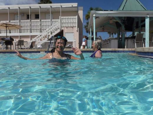 Happy she's finding her swimmer self - People come from all over the US and the world to prove to themselves that yes, even they are born swimmers. Anyone can be successful when you receive the rig... Photo 14