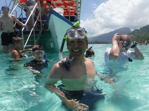Eddie on his honeymoon - Eddie took Miracle Swimming so he'd feel comfortable in the water on his honeymoon. Look at his face in Tahiti! Photo 15