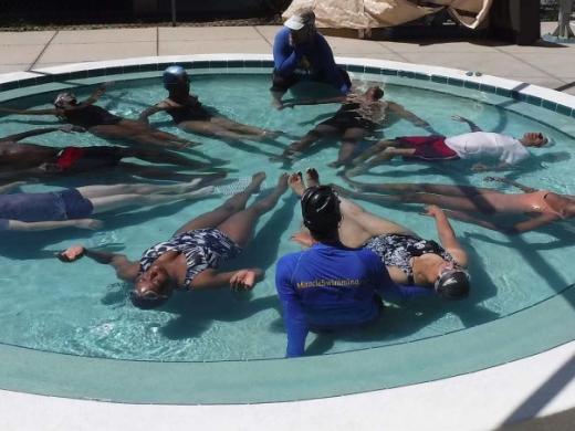 Impossible to fail here! - Anyone can learn to float in our 2-foot pool Photo 3