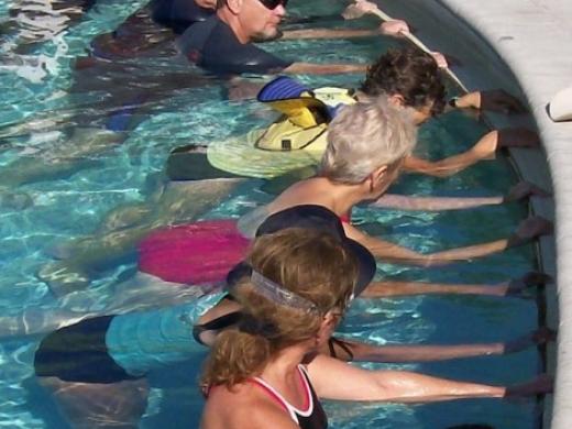 Hold onto the wall - Learn to put feel the water hold you up Photo 8