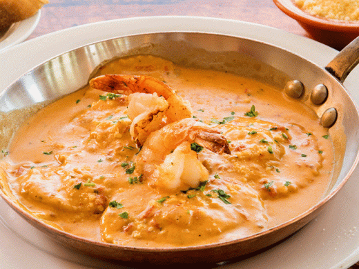 Ravoli Aragosta - Ravoli Aragosta :House-made lobster ravioli topped with grilled shrimp in brandy blush sauce Photo 12