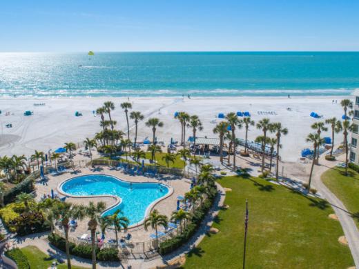 Sarasota Surf & Racquet Club Pool and Beach Aerial Photo