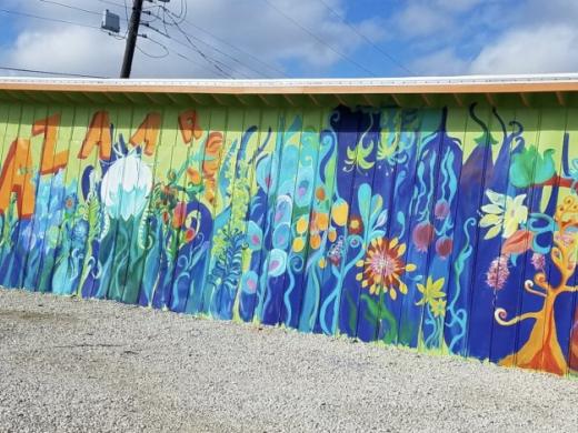 Bazaar Mural - Mural at The Bazaar on Apricot & Lime Photo