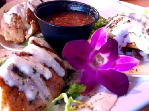 388_644x480.jpg - Keith's Seafood Tacos is one of the most popular items on the menu.  Choose from Grouper, Mahi, Shrimp or local Fresh catch! Photo