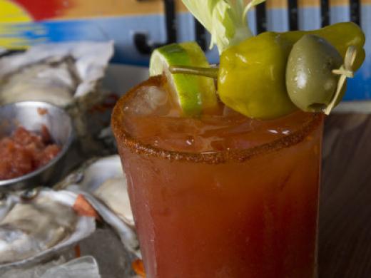 Bloody Mary - SKOB's Famous Bloody Mary!  Ask for spicy if you like an extra kick!  We love a good Bloody anytime but did you know that SKOB serves BRUNCH every Sunday morning from 9-11:45?  Join us! Photo 5