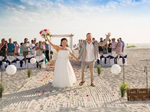 Lido Beach Wedding - Jumping for Joy Couple! Photo 6