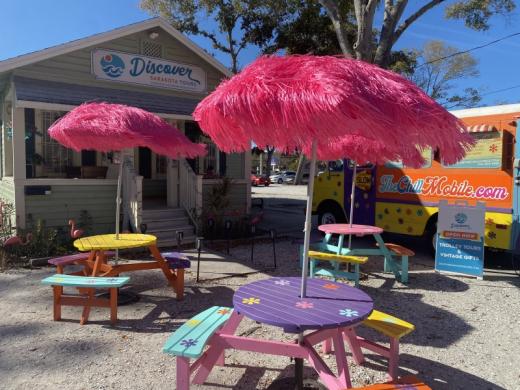 Discover Sarasota Tours Trolley Cottage - Stop by our charming trolley cottage in historic Gillespie Park to board the trolley. Have breakfast or lunch at The Breakfast House behind us for a perfec... Photo 2