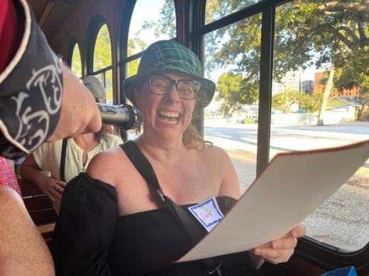 Interactive fun - Murder Mystery Trolley is a reader's theater on wheels! Photo 18