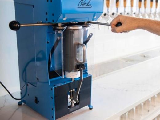 99 Bottles Taproom & Bottle Shop - our growler can seamer...
this machine allows us to fill a crawler with beer straight from the taps, seal the can, for you take with you... Photo 9