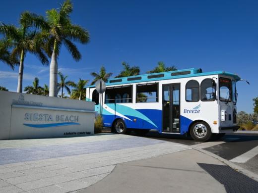 Breeze 77 Siesta Islander - A free, open-air trolley on Siesta Key. Photo