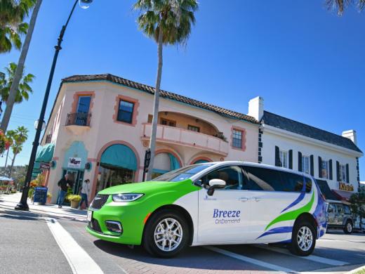 Breeze OnDemand minivan - Breeze OnDemand minivans travel from Downtown Sarasota to St Armands Circle, Lido Key, and Longboat Key. Breeze OnDemand is also available in the Venice area. Photo 2