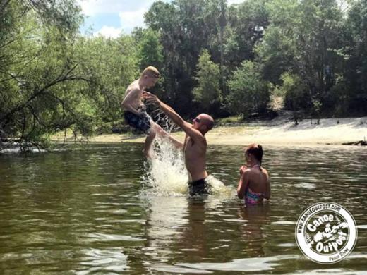 Swimming - Family fun on the Peace River with Canoe Outpost-Peace River. Photo