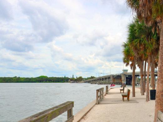 Nora Patterson Bay Island Park - Beautiful views of Downtown Sarasota. Located under the North Bridge on Siesta Key. Park benches, picnic tables, fishing, and walking paths. Photo