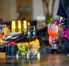 Cocktails at Georgie's Garden Cafe