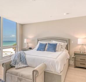 Bedroom with lovely beach view