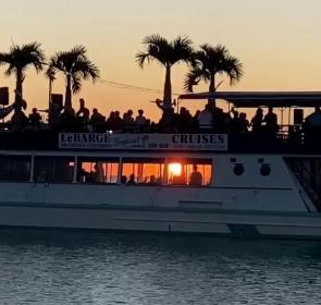 LeBarge Tropical Cruises boat at sunset