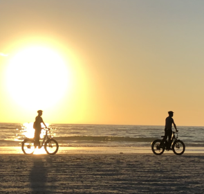 Sarasota Bike Tours, Riding to Sunset Point on Siesta Beach