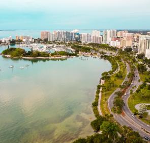 downtown sarasota aerial